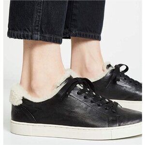 Frye Women’s Ivy Leather and Shearling Lined Sneakers Size 8 M